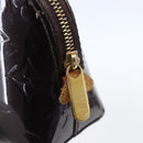 LOUIS VUITTON Vernis Pochette Cosmetic PM Pouch Amarante M91495 LV Auth 150586-8