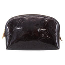 LOUIS VUITTON Vernis Pochette Cosmetic PM Pouch Amarante M91495 LV Auth 150586-13
