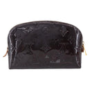 LOUIS VUITTON Vernis Pochette Cosmetic PM Pouch Amarante M91495 LV Auth 150586-2
