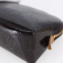LOUIS VUITTON Vernis Pochette Cosmetic PM Pouch Amarante M91495 LV Auth 150586-7