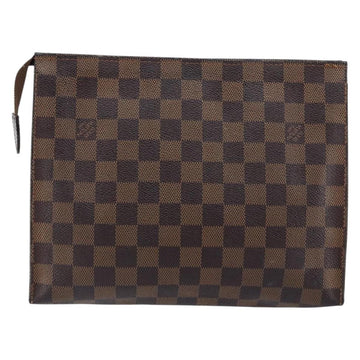 LOUIS VUITTON Damier Ebene Poche Toilette 26 Pouch N47543 LV Auth 150587 - 0