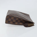 LOUIS VUITTON Damier Ebene Poche Toilette 26 Pouch N47543 LV Auth 150587-3
