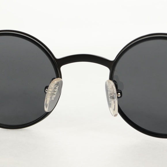 PRADA Sunglasses metal Black SPR511 Auth 150604V