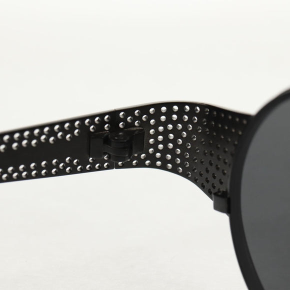 PRADA Sunglasses metal Black SPR511 Auth 150604V