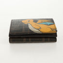 FENDI Zucca Canvas Compact Wallet PVC FENDI x FRGMT x POKMON Black Auth 150605M-6
