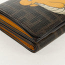FENDI Zucca Canvas Compact Wallet PVC FENDI x FRGMT x POKMON Black Auth 150605M-14