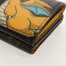 FENDI Zucca Canvas Compact Wallet PVC FENDI x FRGMT x POKMON Black Auth 150605M-15