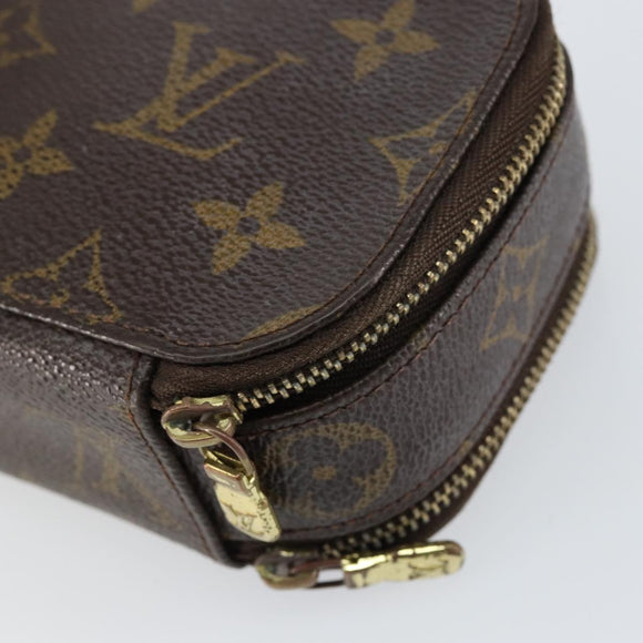 LOUIS VUITTON Monogram Trousse Brush PM Cosmetisch Tasje M47510 LV Auth 150607