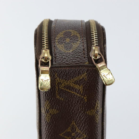 LOUIS VUITTON Monogram Trousse Brush PM Cosmetisch Tasje M47510 LV Auth 150607