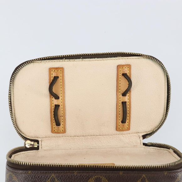 LOUIS VUITTON Monogram Trousse Brush PM Cosmetisch Tasje M47510 LV Auth 150607