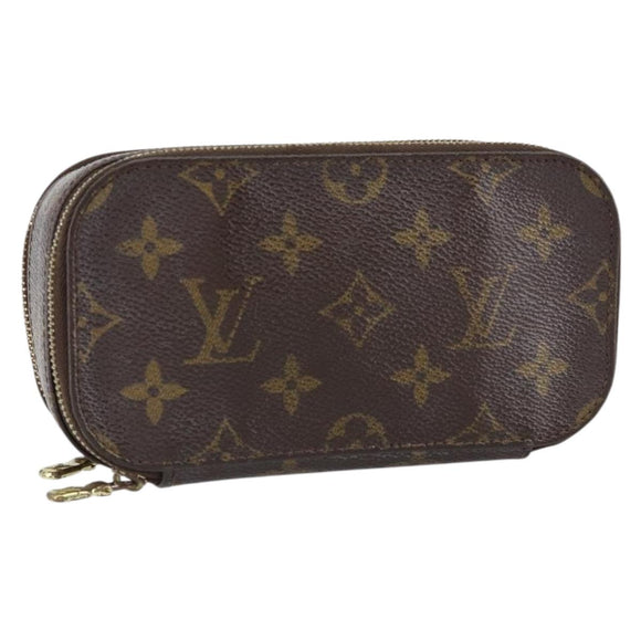 LOUIS VUITTON Monogram Trousse Brush PM Cosmetisch Tasje M47510 LV Auth 150607