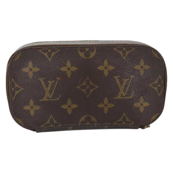 LOUIS VUITTON Monogram Trousse Brush PM Cosmetisch Tasje M47510 LV Auth 150607