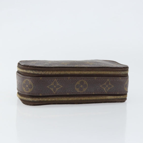 LOUIS VUITTON Monogram Trousse Brush PM Cosmetisch Tasje M47510 LV Auth 150607