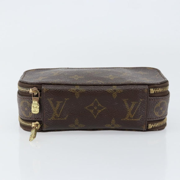 LOUIS VUITTON Monogram Trousse Brush PM Cosmetisch Tasje M47510 LV Auth 150607