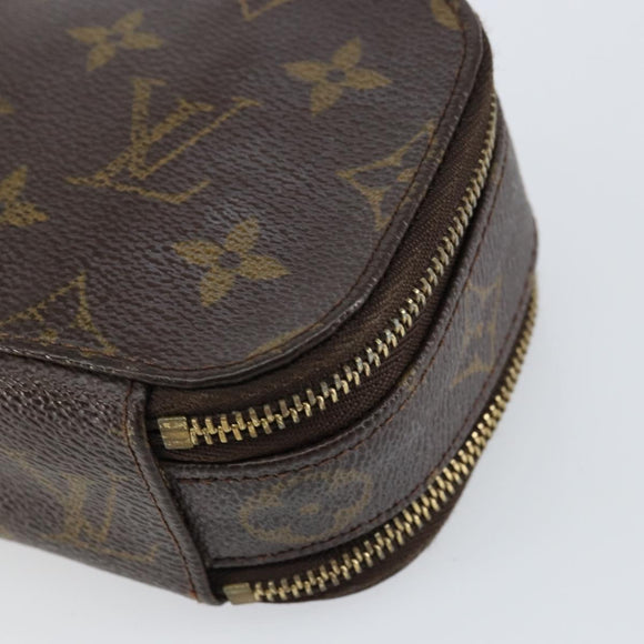 LOUIS VUITTON Monogram Trousse Brush PM Cosmetisch Tasje M47510 LV Auth 150607