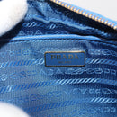 PRADA Shoulder Bag Nylon Blue Gold Auth 150608A-19