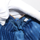 PRADA Shoulder Bag Nylon Blue Gold Auth 150608A-21