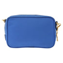 PRADA Shoulder Bag Nylon Blue Gold Auth 150608-3
