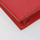 CHANEL Chain Shoulder Bag Vinyl Red Silver CC Auth 150609-14