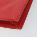 CHANEL Chain Shoulder Bag Vinyl Red Silver CC Auth 150609-15