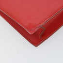 CHANEL Chain Shoulder Bag Vinyl Red Silver CC Auth 150609-16