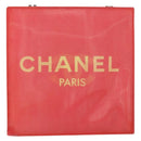 CHANEL Chain Shoulder Bag Vinyl Red Silver CC Auth 150609-2