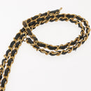 CHANEL Chain Double Flap Matelasse 23 Bag Leather Black Gold CC Auth 150616-8