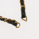 CHANEL Chain Double Flap Matelasse 23 Bag Leather Black Gold CC Auth 150616-9