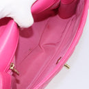 CHANEL Mini Matelasse Chain Shoulder Bag Lamb Skin Pink Gold CC Auth 150617-17