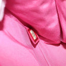 CHANEL Mini Matelasse Chain Shoulder Bag Lamb Skin Pink Gold CC Auth 150617-22