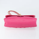 CHANEL Mini Matelasse Chain Shoulder Bag Lamb Skin Pink Gold CC Auth 150617-9
