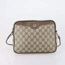 Salvatore Ferragamo Gucci GG Supreme Bag PVC Leather 2 Set Beige Navy Auth 150618-10