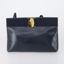 Salvatore Ferragamo Gucci GG Supreme Bag PVC Leather 2 Set Beige Navy Auth 150618-2