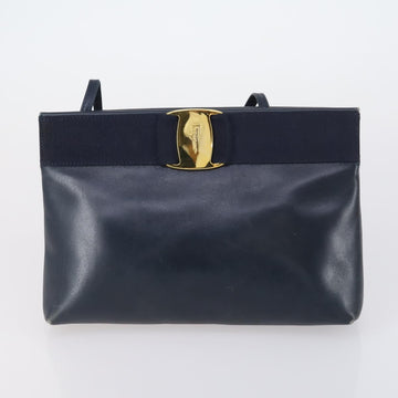 Salvatore Ferragamo Gucci GG Supreme Bag PVC Leather 2 Set Beige Navy Auth 150618 - 0