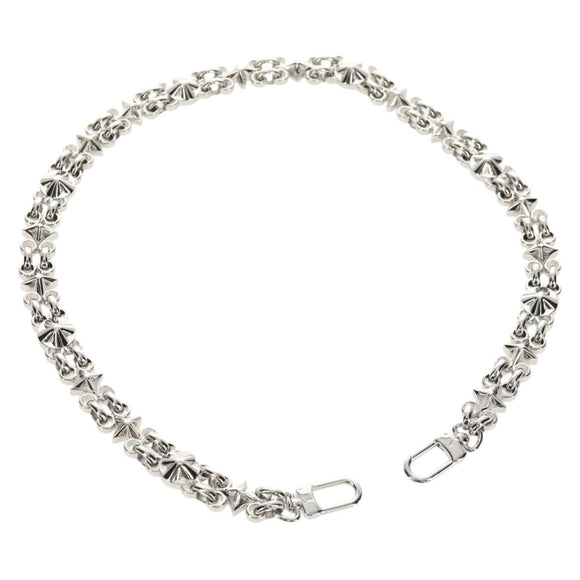 LOUIS VUITTON Chain Shoulder Strap metal 25.6"" Silver LV Auth 150633M