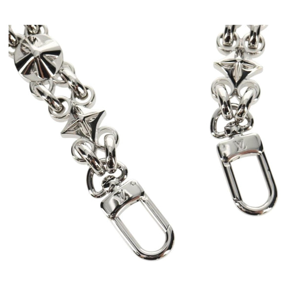 LOUIS VUITTON Chain Shoulder Strap metal 25.6"" Silver LV Auth 150633M