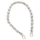 LOUIS VUITTON Chain Shoulder Strap metal 25.6"" Silver LV Auth 150633M-8