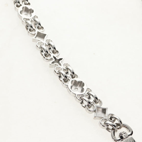 LOUIS VUITTON Chain Shoulder Strap metal 23.6"" Silver LV Auth 150634M