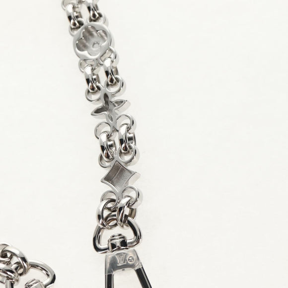 LOUIS VUITTON Chain Shoulder Strap metal 23.6"" Silver LV Auth 150634M