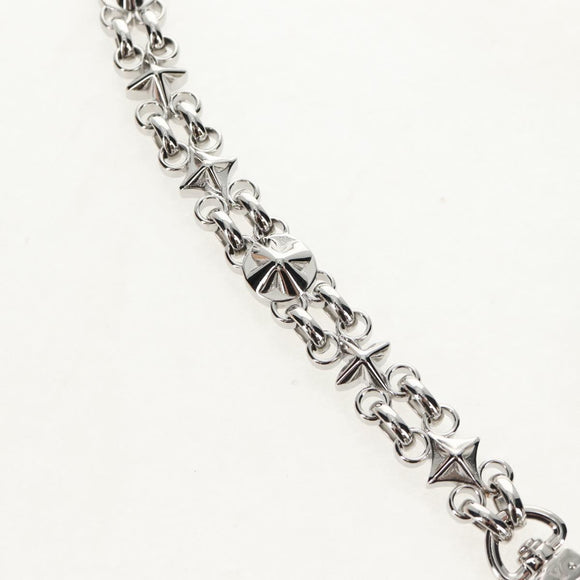 LOUIS VUITTON Chain Shoulder Strap metal 23.6"" Silver LV Auth 150634M