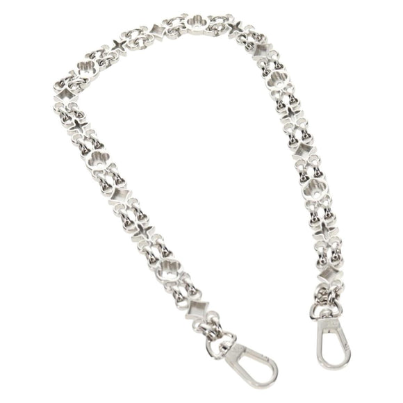 LOUIS VUITTON Chain Shoulder Strap metal 23.6"" Silver LV Auth 150634M