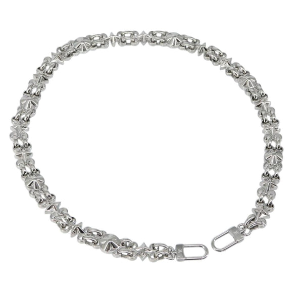 LOUIS VUITTON Schouderketting Metaal 25,6" Zilver LV Auth 150635
