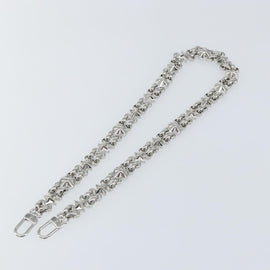 LOUIS VUITTON Chain Shoulder Strap metal 25.6"" Silver LV Auth 150635 - 0