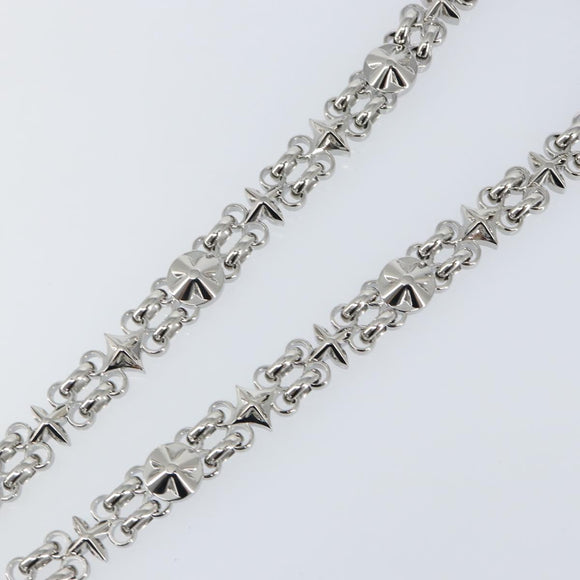 LOUIS VUITTON Chain Shoulder Strap metal 25.6"" Silver LV Auth 150635