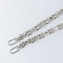 LOUIS VUITTON Chain Shoulder Strap metal 25.6"" Silver LV Auth 150635-7