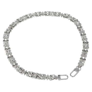 LOUIS VUITTON Chain Shoulder Strap metal 25.6"" Silver LV Auth 150636