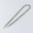 LOUIS VUITTON Chain Shoulder Strap metal 25.6"" Silver LV Auth 150636-2