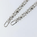 LOUIS VUITTON Chain Shoulder Strap metal 25.6"" Silver LV Auth 150636-3