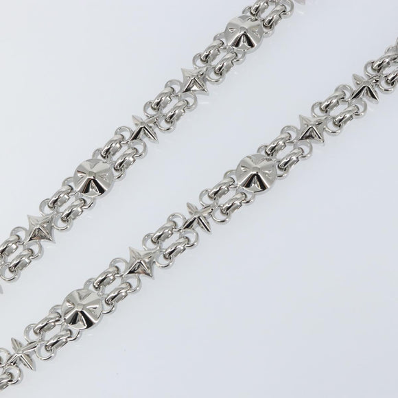 LOUIS VUITTON Chain Shoulder Strap metal 25.6"" Silver LV Auth 150636
