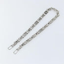 LOUIS VUITTON Chain Shoulder Strap metal 25.6"" Silver LV Auth 150636-6